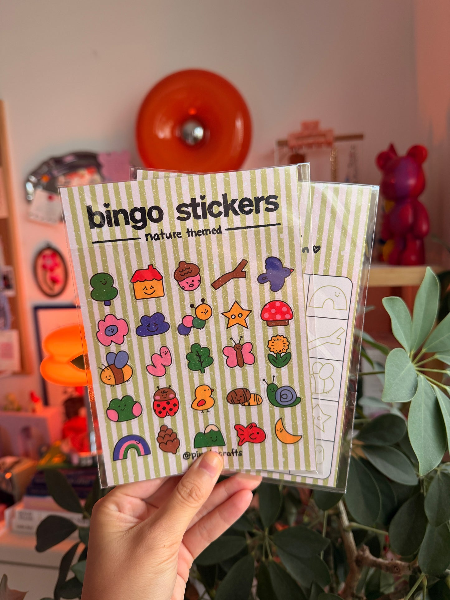 Natured Themed Bingo Stickers