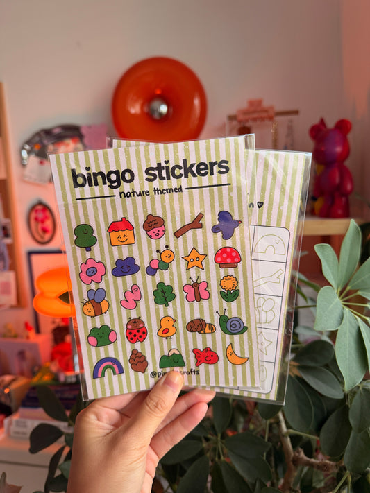 Natured Themed Bingo Stickers